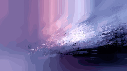 Poster - Abstract hand-drawn flat vector-style illustration in purple tones  