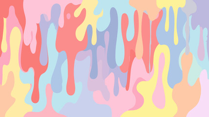 Poster - Abstract flat vector background with colorful dripping shapes  