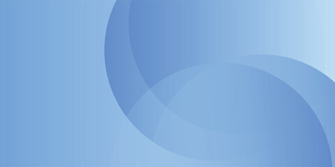 Poster - minimalist banner background colorful blue gradations with circle shape geometric.