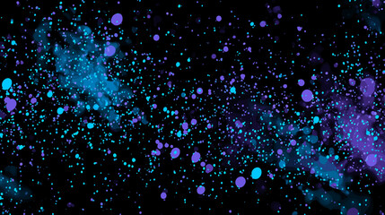 Poster - Colorful hand-drawn flat vector-style illustration of abstract paint splashes  