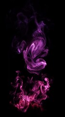 Wall Mural - red to blue color over life wispy smoke flow loop background