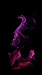 Wall Mural - red to blue color over life wispy smoke flow loop background