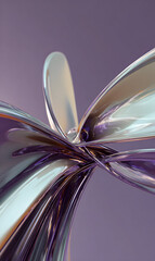 Poster - Captivating abstract swirl with shimmering chrome effect for modern design projects and creative visuals perfect for backgrounds and graphic