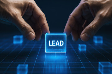 Poster - Lead and leadership inspire innovation and strategy for success management achievement and progress
