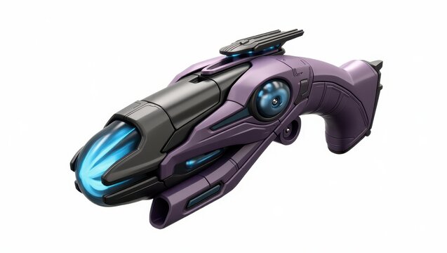 Detailed futuristic weapon design.