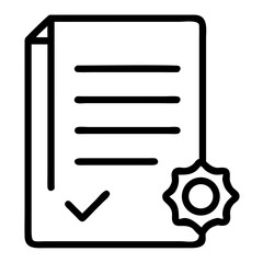 Aufkleber - Document with check mark and seal indicating approval or verification of the information inside it