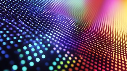 Colorful Led Panel Glowing with Vibrant Light and Dynamic Pattern