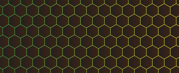 Poster - Spectrum colorfull hexagonal texture. Abstract background for design.
