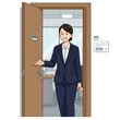 © Susanw - Illustration: Businesswoman Welcoming to Office