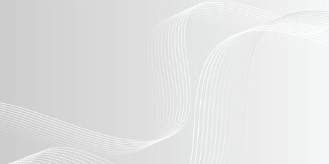 Poster - gray and white abstract. modern design pattern texture line wave concept illustration