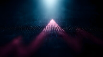 Poster - Glowing digital arrow symbolizing financial growth and success