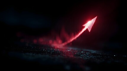 Poster - Glowing digital arrow representing financial growth and ambition