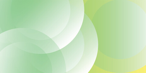 Poster - minimalist banner background green gradations with circle shpae effect style.