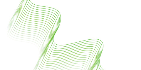 Poster - banner background green wavy line, abstract background. vector futuristic illustration modern eps10