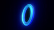© Bolbik - Glowing blue digital vortex ring on dark background, evoking energy, speed, and futuristic motion