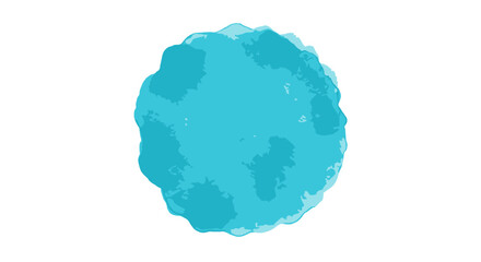 Poster - Blue watercolor blob on white background: delicate and artistic abstra