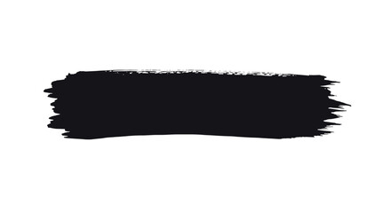 Poster - Bold black brush stroke on white background for modern artistic design