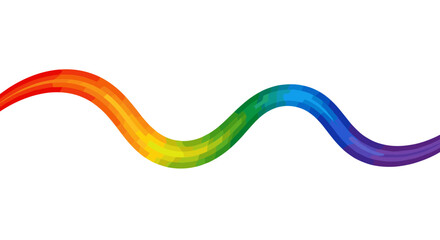 Poster - Colorful gradient wave with rainbow spectrum on white background