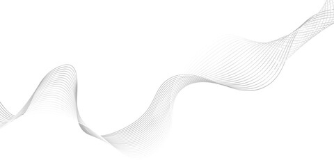 Fototapete - abstract Grey wave line background on white background. vector 10