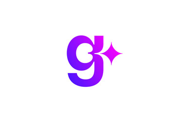 Poster - Letter G with sparkle logo icon design template elements