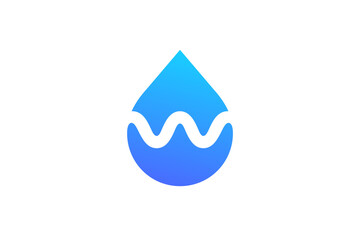 Poster - Letter W water drop logo icon design template elements