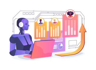 Poster - Leadership Analytics Dashboards abstract concept vector illustration.