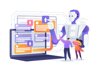 Poster - AI-Powered Task Prioritization Tools abstract concept vector illustration.