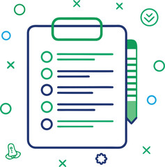 Poster - Line art subscription plan icon for digital services and membership programs isolated on transparent background