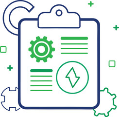 Poster - Line art upgrade plan icon symbolizing progress and growth isolated on transparent background