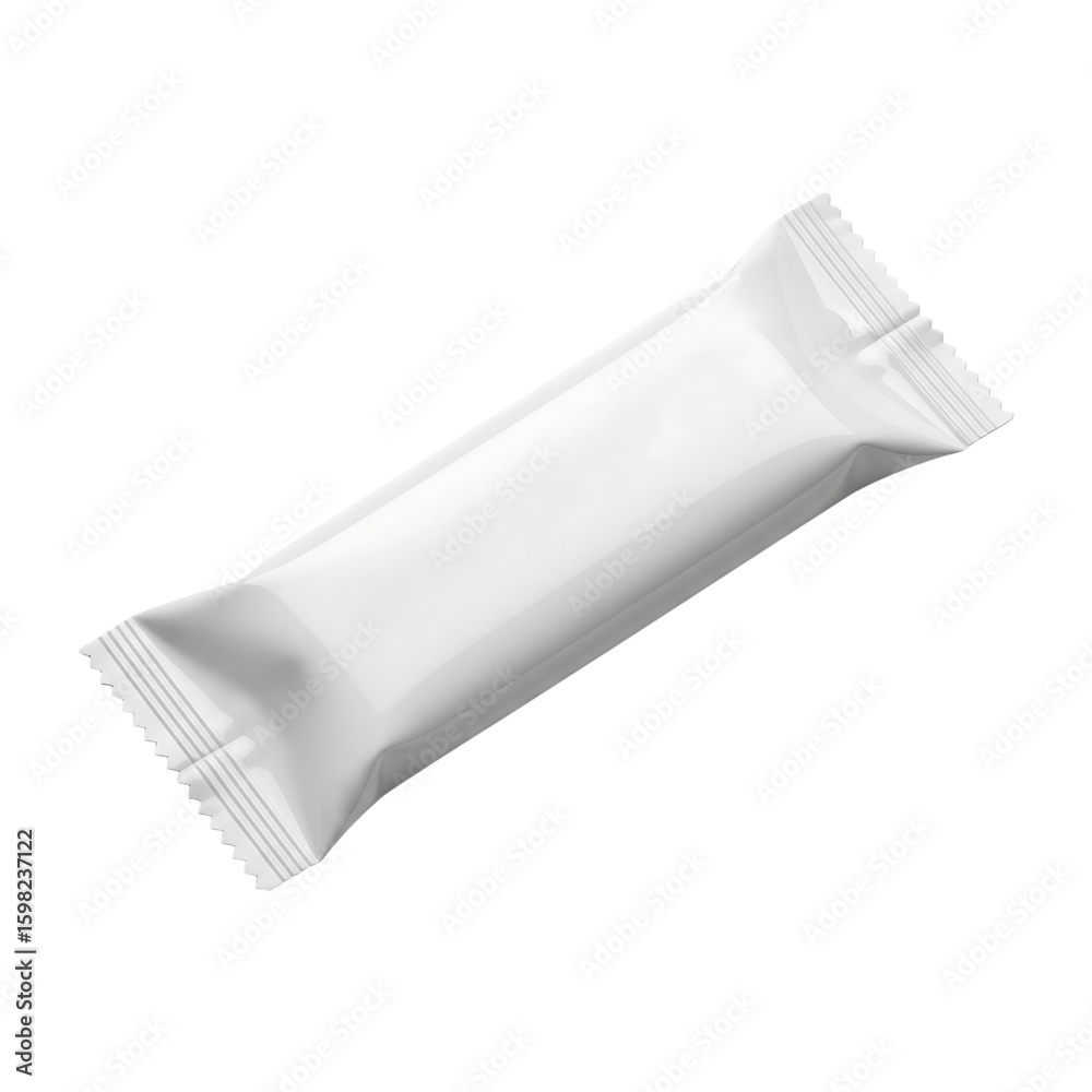 Blank white snack bar or chocolate packaging wrapper mockup. Isolated ...