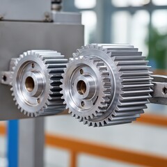 Poster - Precision Machined Gear System in Industrial Setting