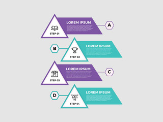Aufkleber - frameworks infographic concept for slide presentation with triangle cycle circular slice on center w