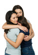 © DianeL - Photo of Three Women Embracing in Comfort on an Isolated Background
