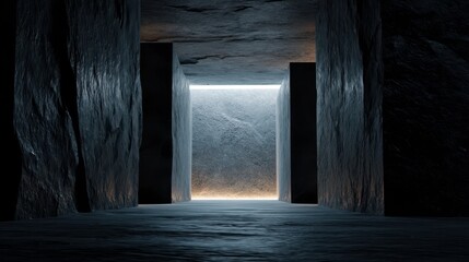 Poster - Conceptual Sealed Chamber with Faintly Glowing Light Source