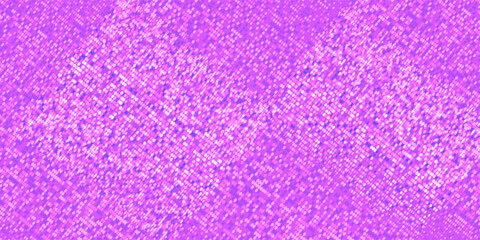 Poster - Colorful abstract pixelated background with small square dots in vibrant purple, orange, pink, and blue tones, creating a modern digital mosaic effect.vector