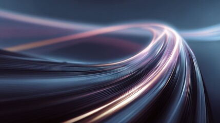 Poster - A mesmerizing display of abstract light trails showcasing speed and motion in a digital atmosphere.
