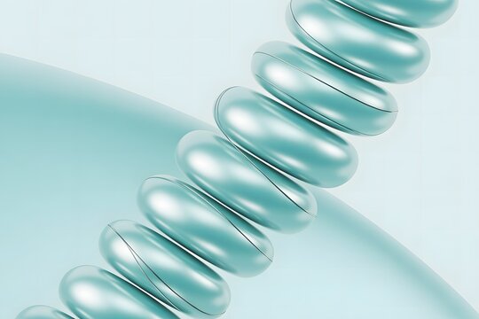 Abstract Turquoise Rings in a Diagonal Pattern on a Light Blue Background Modern and Minimalist Design for Creative