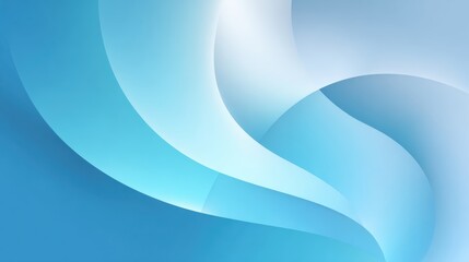 Poster - A soothing abstract background featuring smooth blue waves, ideal for design projects and digital presentations.