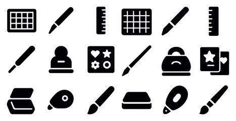 Poster - set of icons of tools