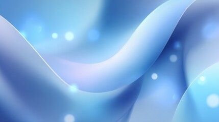 Poster - Abstract blue waves design with soft light effects, perfect for backgrounds and digital art projects.