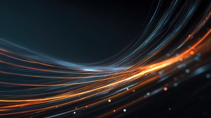 Poster - Abstract light trails create a vibrant and dynamic background design for creative projects and digital art.