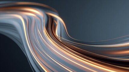 Fototapete - Abstract light trails with smooth curves and dynamic colors, creating a sense of movement and energy.