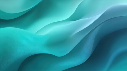 Poster - Abstract wavy background in soothing teal and blue tones, perfect for digital designs and creative projects.