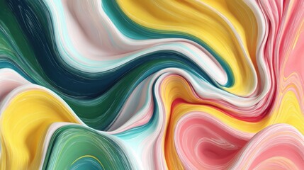 Poster - Vibrant abstract swirl design showcasing a blend of colors for artistic and creative inspiration.