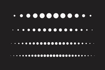 Poster - Dotted line icon on white background. flat style. set dotted line icon for your web site design, logo, app, UI. lines and dots symbol. dots sign. 