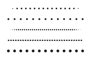 Poster - Dotted line icon on white background. flat style. set dotted line icon for your web site design, logo, app, UI. lines and dots symbol. dots sign. 