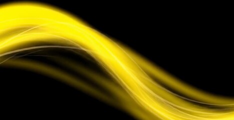 Aufkleber - A vibrant swirl of yellow light against a black background, creating a dynamic and energetic visual.