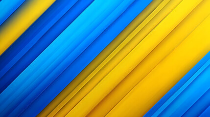 Poster - Vibrant abstract background featuring bold blue and yellow diagonal stripes creating a striking visual effect