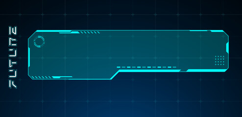 Leinwandbilder - Futuristic HUD text box frames vector illustration