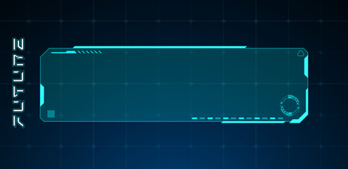 Leinwandbilder - Futuristic HUD text box frames vector illustration